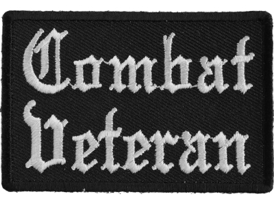 Combat Veteran Patch In Old English