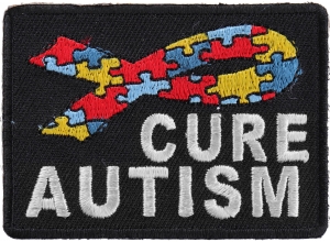 Cure Autism Puzzle Pieces Ribbon Patch | Embroidered Patches