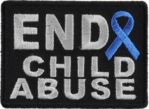 End Child Abuse Blue Ribbon Patch | Embroidered Patches