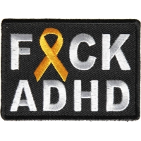 FCK ADHD Orange Ribbon Patch