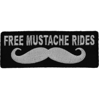 Free Mustache Rides Patch | Embroidered Patches
