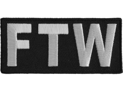Ftw Patch Block Letters | Embroidered Patches