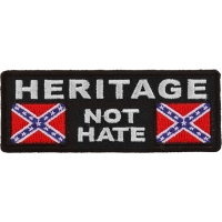 Heritage Not Hate Rebel Flag Patch | Embroidered Patches