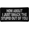 How About I Just Smack The Stupid Out Of You Funny Iron on Patch