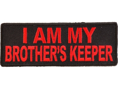 I Am My Brother's Keeper Patch In Red | US Military Veteran Patches