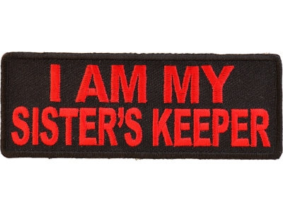 I Am My Sister's Keeper Patch In Red | US Military Veteran Patches