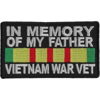 In Memory Of My Father Vietnam War Vet Patch | US Military Vietnam Veteran Patches