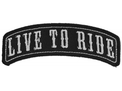 Live To Ride Rocker Small Patch | Embroidered Patches