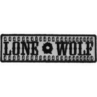 Lone Wolf Patch With Bullets | Embroidered Patches