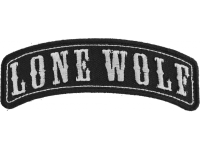Lone Wolf Rocker Small Patch | Embroidered Patches