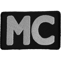 MC Patch - Black White  | Embroidered Biker Patches