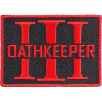 Oathkeeper Three  Percenter Red Patch | Embroidered Patches