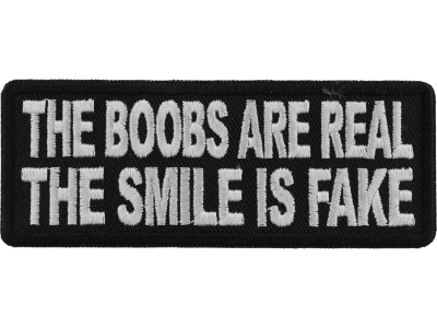 The Boobs are Real The Smile is Fake Patch