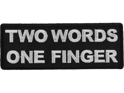 Two Words One Finger Patch