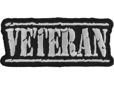 Veteran Patch Old Stamper White | US Military Veteran Patches