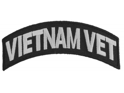 Vietnam Vet Patch White Rocker | US Military Vietnam Veteran Patches