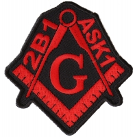 2B1 ASK1 Free Mason Black And Red Patch | Embroidered Patches