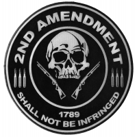 2nd Amendment Skull 1789 Large Patch | US Military Veteran Patches