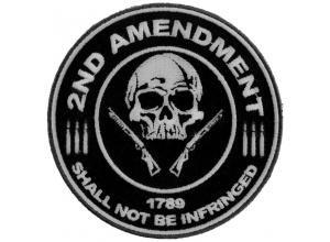 2nd Amendment Skull 1789 Small Patch | US Military Veteran Patches