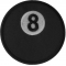 8 Ball Novelty Iron on Patch