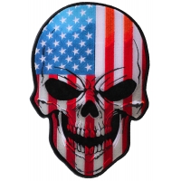 American Flag Skull Large Back Patch