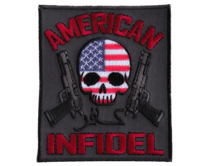 American Infidel Patch With Skull | US Military Veteran Patches