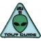 Area 51 Tour Guide Funny Iron on Patch Alien Head