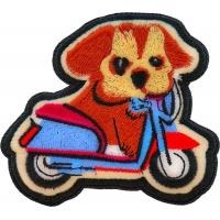 Biker Dog Iron on Patch
