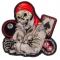 Biker Skull Dice 8 Ball and Ace of Spades Patch