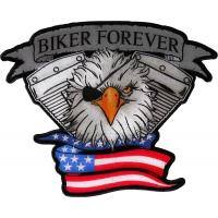 Biker Forever Eagle Large Back Patch