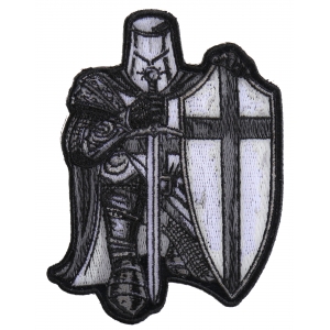 Black And White Crusader Knight Small Patch