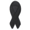 Black Support Ribbon Patch