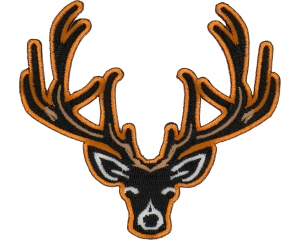 Black Deer Head Patch