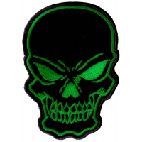 Black Green Skull Patch