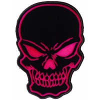 Black Pink Skull Patch