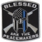 Blessed Are The Peacemakers Thin Blue Line Patch For Law Enforcement