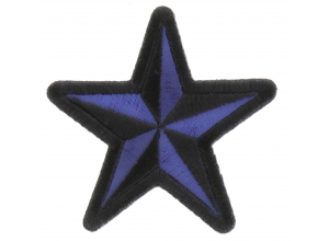 Blue Black Star Patch | Embroidered Patches