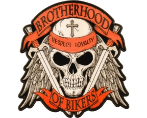 Brotherhood of Bikers Respect and Loyalty Skull Large Biker Back Patch Brotherhood of Bikers Respect and Loyalty Skull Large Biker Back Patch