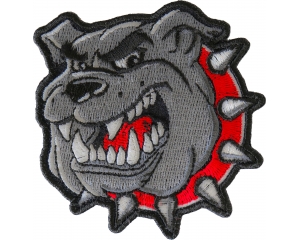 Bulldog Red Collar Iron on Patch