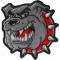 Bulldog Red Collar Iron on Patch
