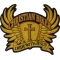 Christian Biker Iron on Patch Small In Brown I Ride With Jesus