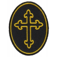Christian Cross Oval Patch | Embroidered Patches
