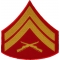 Corporal Patch in Red and Yellow