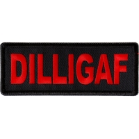 Dilligaf Patch In Red | Embroidered Patches
