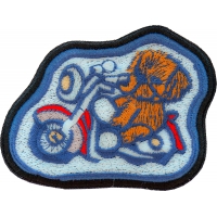 Doggy Biker Iron on Patch