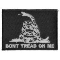 Don't Tread On Me Black White Patch | US Military Veteran Patches