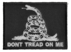 Don't Tread On Me Black White Patch | US Military Veteran Patches