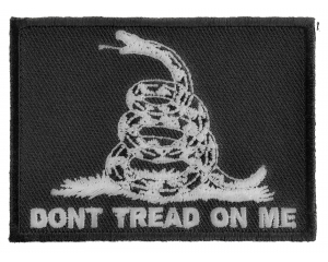 Don't Tread On Me Black White Patch | US Military Veteran Patches