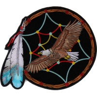 Feather Dreamcatcher Eagle Patch Medium | Embroidered Patches
