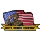 Duty Honor Country Patch Soldier Saluting with American Flag